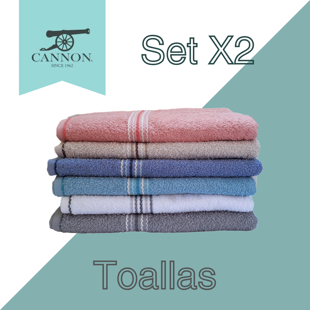 Set X2 Toallas de Baño CANNON 380gr